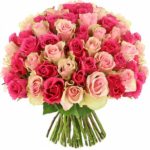 Send a Bouquet of Flowers in Bangalore | Lavish Pink 50 Roses for Mum | Online Rose Bouquet Delivery | JF