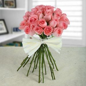 Elegant Pink Roses Bunch | Rose Bouquet | JuneFlowers
