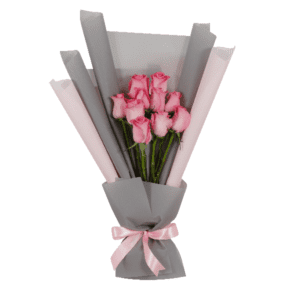 Simple pink | Order Bouquet with roses | JuneFlowers.com