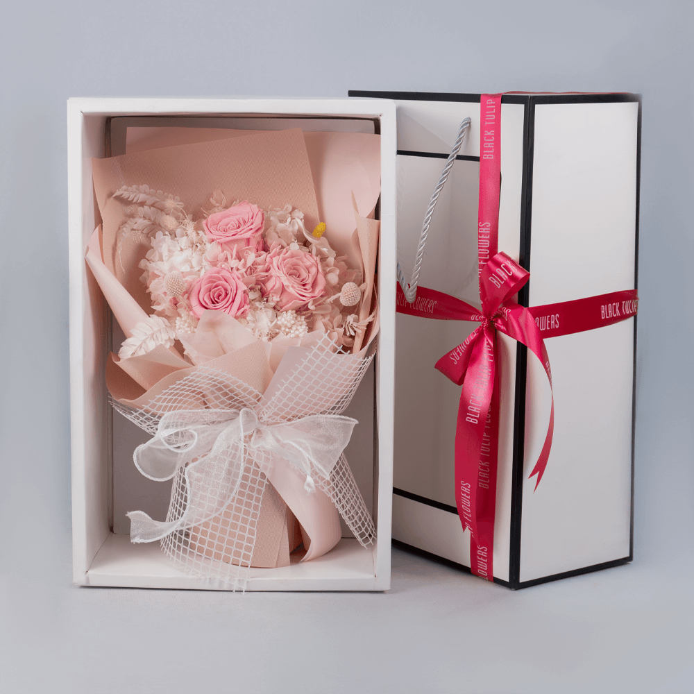 Forever Pink Forever Pink - Preserved Bouquet : Explore Preserved Bouquet in Bangalore | Order Now at June Flowers