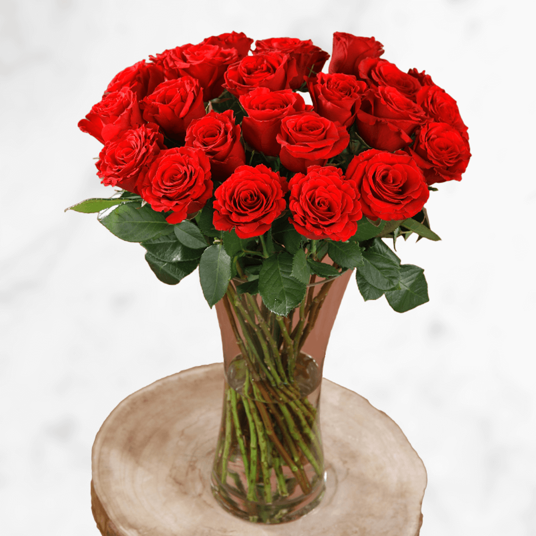 Classic Romance Send a heartfelt message with a gorgeous vase of red roses