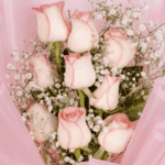 Delicate Blush 8 Roses Bouquet 2