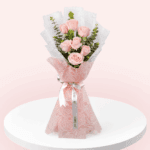 Pink Whisper 7 Roses Bouquet