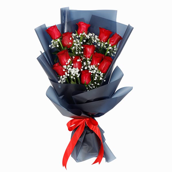 Designer Bouquet of 12 Red Roses Designer Bouquet of 12 Red Roses | Valentines simple rose bouquet