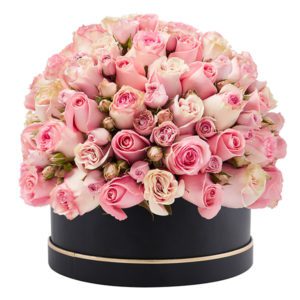 Bouquet Delivery same Day | Buy/Send Signature Box of Light Pink Rose Bouquet | JuneFlowers.com